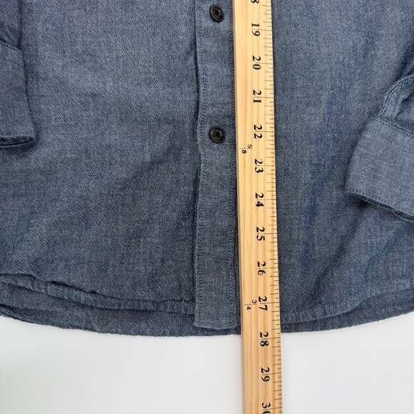 Volcom Shirt Men Large Blue Button Up Long Sleeve Classic Fit Casual Skater - Picture 11 of 12